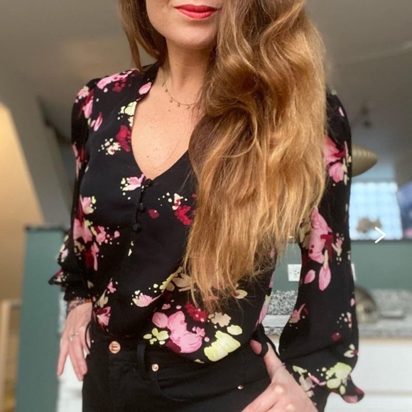 A.L.C. Rivera Top/ Blouse 100% Silk Size 4 - Picture 2 of 5